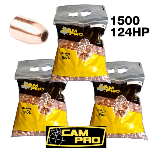 CamPro - .356 9mm/38 Super - 124gn - Hollow Point - 1500 Count