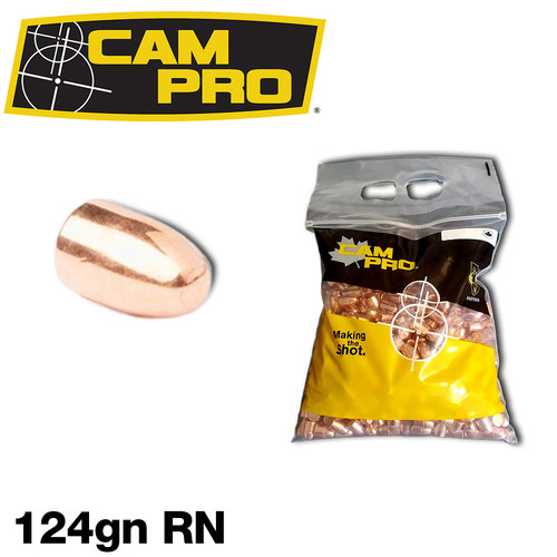 CamPro - .356 9mm/38 Super - 124gn - RN - 500 Count