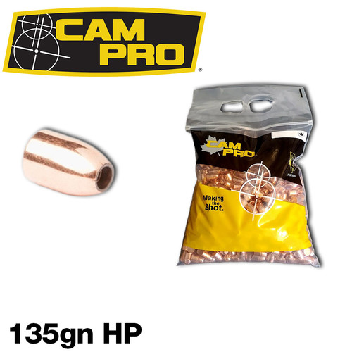 CamPro - .356 9mm/38 Super - 135gn - HP - 500 Count