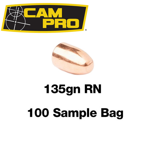 CamPro - .356 9mm/38Super - 135gn - Round Nose - 100 Sample Bag