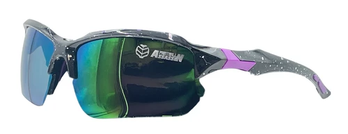 Paintball Assassin - Blade Glasses - Purple Galaxy Frame - Green Mirror