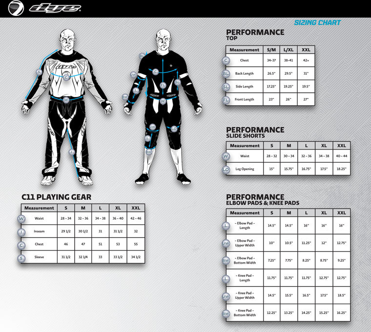 Sizing Charts - Infamous Paintball