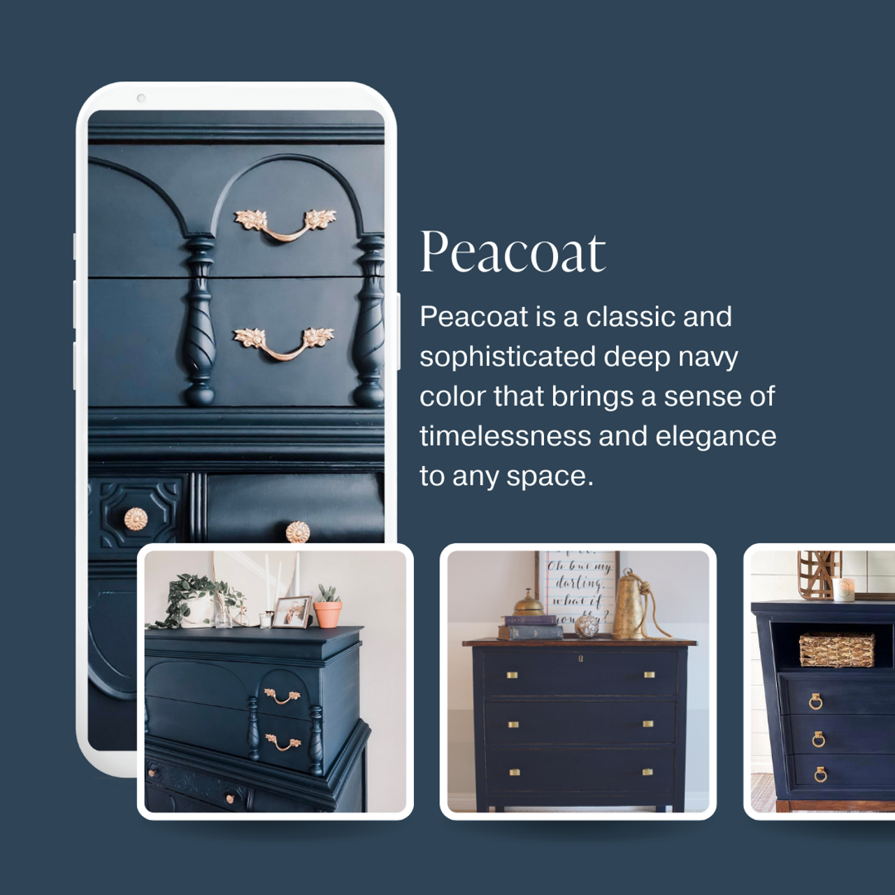 Get the Look with Elegance - a dusty greyish blue furniture paint - Country  Chic Paint