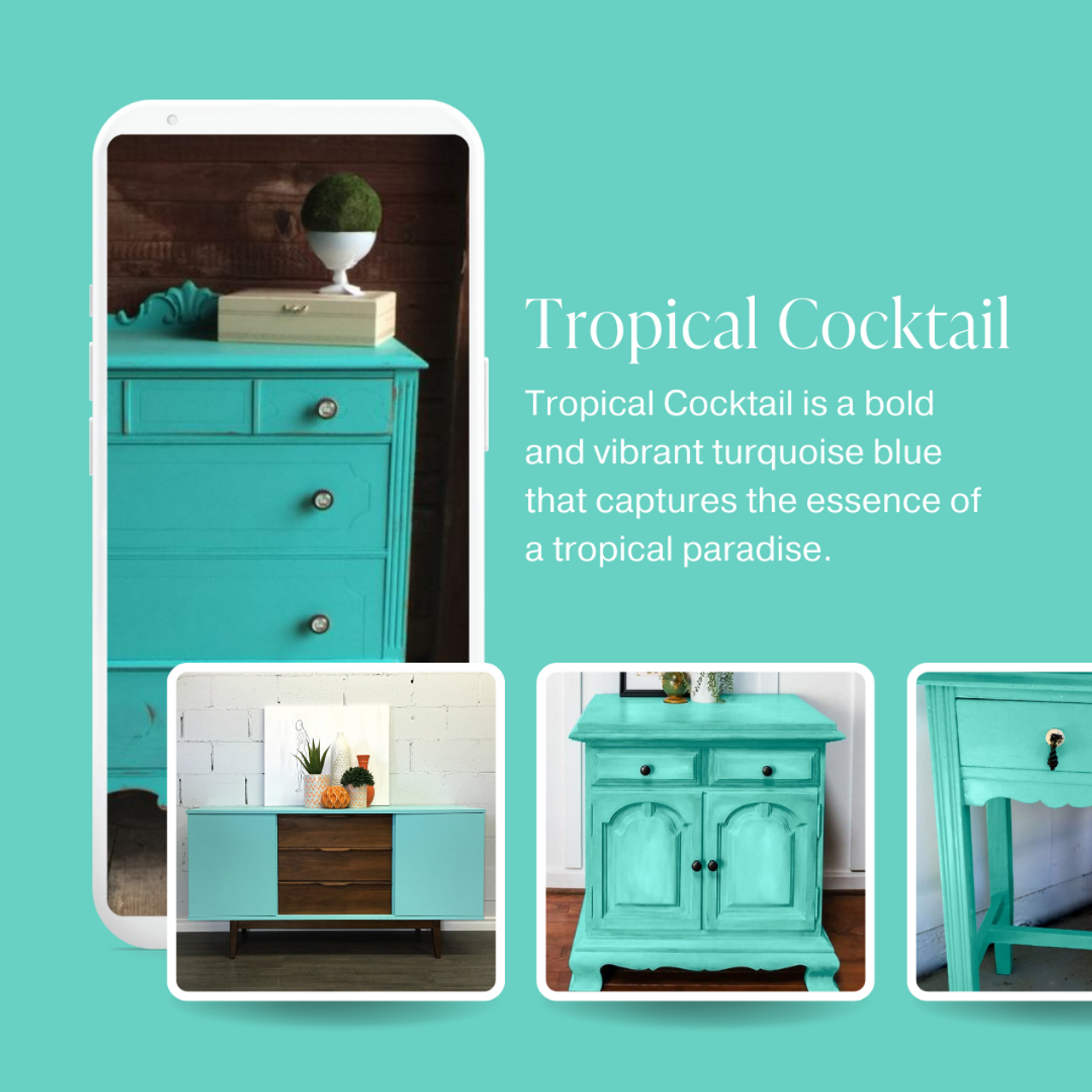 Creating a Teal Blue Blended Furniture Finish with Chalk Style Paint - Country  Chic Paint