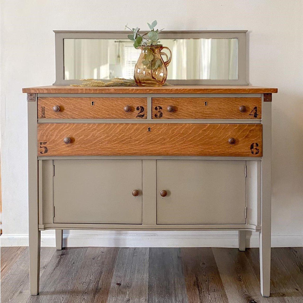 Driftwood Changing Table in Vanilla Frosting - Country Chic Paint