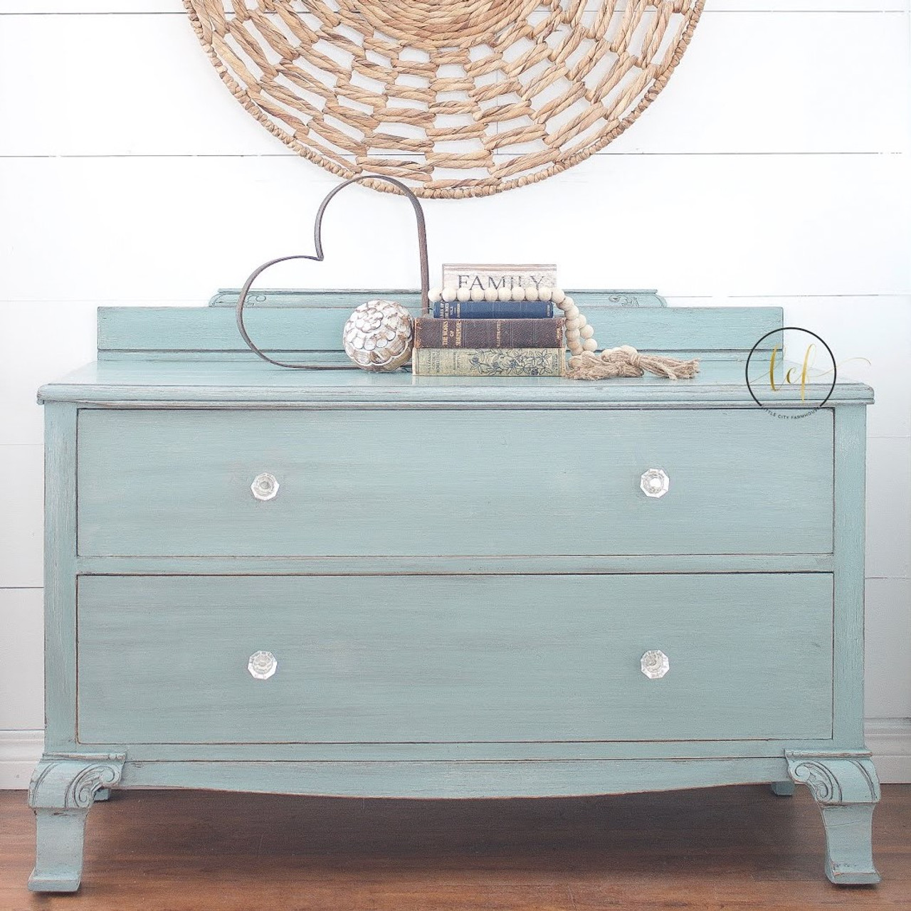 Creating a Teal Blue Blended Furniture Finish with Chalk Style Paint - Country  Chic Paint