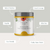 16oz jar of Country Chic Chalk Style All-In-One Paint in the color Fresh Mustard showcasing the features