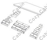 diagram of hearth brick and top