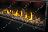 log set on fireplace