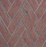 B36 Old Town Red Herringbone Decorative Brick Panels