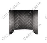 herringbone brick panels
