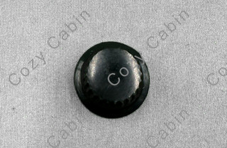 Knob with 0.250 x 0.156 Spring Clip Black - 904-586
