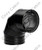 90 Degree Black Double-Wall Elbow 90 Degree Black Double-Wall Elbow