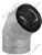 60 Degree 5 Inch x 8 Inch Inner Diameter Galvanized Elbow