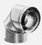 90 Degree 5 Inch x 8 Inch Inner Diameter Galvanized Elbow 90 Degree 5 Inch x 8 Inch Inner Diameter Galvanized Elbow