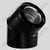 45 Degree 4 Inch x 6-5/8 Inch Inner Diameter Black Elbow