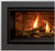 grey surround on fireplace that is burning grey surround on fireplace that is burning