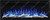 birch logs in fireplace with blue lights