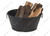 Waterproof Log Bucket Basket Weave Design - Black Steel Waterproof Log Bucket Basket Weave Design - Black Steel