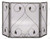 Screen 3-Fold Arched with Leaf and Scroll Design - Iron Finish Screen 3-Fold Arched with Leaf and Scroll Design - Iron Finish