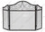 Screen 3-Fold Arched with Scroll Design - Black Wrought Iron Screen 3-Fold Arched with Scroll Design - Black Wrought Iron