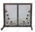 Panel Screen with Two Rectangular Doors Leaf and Vine Design - Bronze Wrought Iron Panel Screen with Two Rectangular Doors Leaf and Vine Design - Bronze Wrought Iron