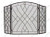 Screen 3-Fold Arched Weave Design - Black Wrought Iron Screen 3-Fold Arched Weave Design - Black Wrought Iron