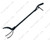 Log Grabber Tong 3-Way Ribbed with Spring Lever and Rubber Handle - Black Finish Log Grabber Tong 3-Way Ribbed with Spring Lever and Rubber Handle - Black Finish