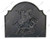 Fireback Knight - Black Cast Iron Fireback Knight - Black Cast Iron
