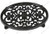 Trivet with Scroll Top Design - Oval Black Trivet with Scroll Top Design - Oval Black