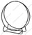 Log Hoop with Two 1/2" Square Bottom Support Brackets - Black Steel Finish Log Hoop with Two 1/2" Square Bottom Support Brackets - Black Steel Finish