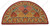 Berber Style Hearth Rug Half Round Multi and Burgundy Berber Style Hearth Rug Half Round Multi and Burgundy