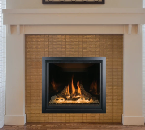 Bayport 36 with glass media, beach accent, copper glass, rectangular black screen front