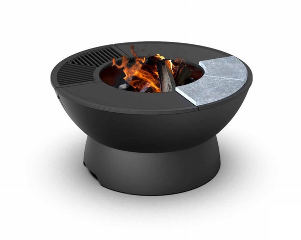 Meteor fire pit with various cooking surfaces