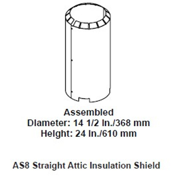 insulation shield with dimensions
