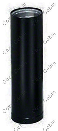 Black Double-Wall 18 Inch Length Stove Pipe