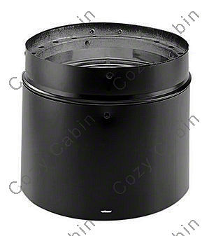 Black Double-Wall 12 Inch Length Adjustable Pipe