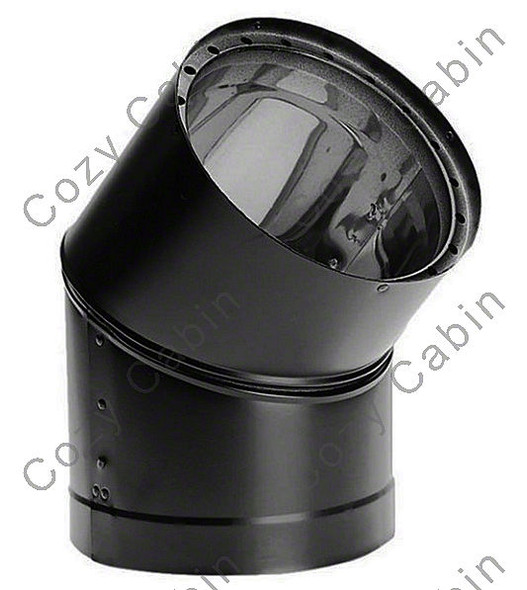 45 Degree Black Double-Wall Elbow