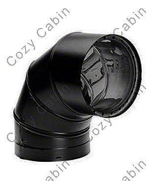 90 Degree Black Double-Wall Elbow