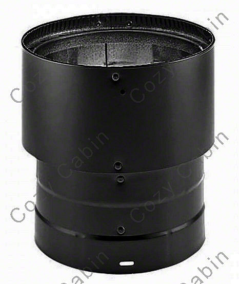 5 Inches to 6 Inches Double-Wall Black Increaser