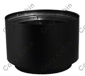 Black Double-Wall Adapter for Recessed Stove Collar