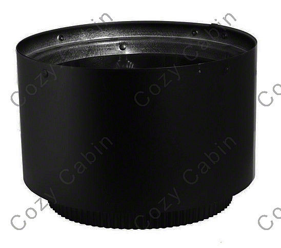 Black Double-Wall Adapter Section with No Damper