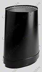 Black Double-Wall Oval to Round Adapter