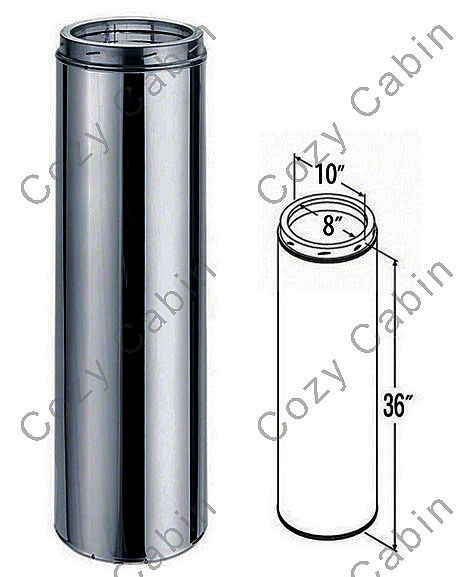 Stainless Steel 36 Inch Length Doube Wall Pipe