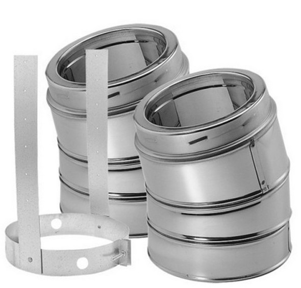 Double Wall Stainless Steel Elbow Kit