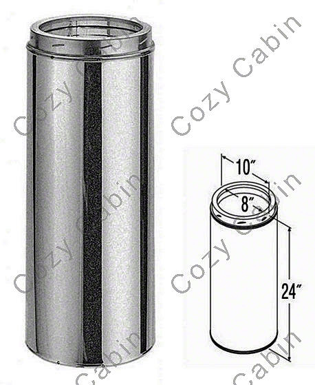 Galvalume 24 Inch Length Double Wall Stove Pipe