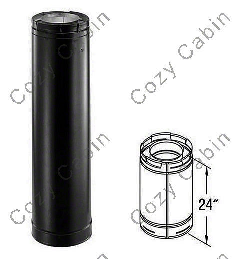 Black 24 Inch Length 5 Inches x 8 Inches Diameter Pipe