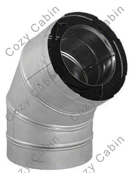 60 Degree 5 Inch x 8 Inch Inner Diameter Galvanized Elbow