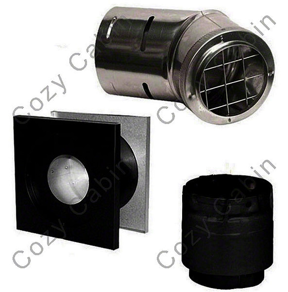 3 Inch Diameter PelletVent Pro Horizontal Termination Kit