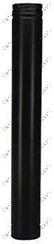 Black 24 Inch Straight Length Pipe